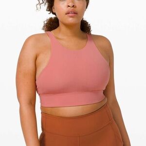 Lululemon Energy Bra High Neck Long Line *Tough - Brier Rose Size 6
